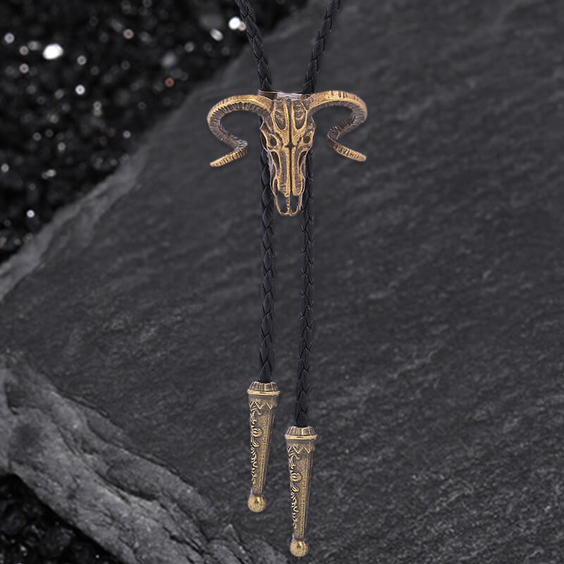 Vintage Cow Skull Alloy Bolo Tie | Gthic.com