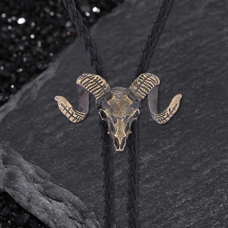 Vintage Cow Skull Alloy Bolo Tie | Gthic.com