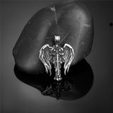 Vintage Cross Archangel Wing Amulet Stainless Steel Pendant