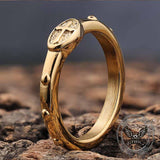 Vintage Cross Pattern Stainless Steel Christian Ring