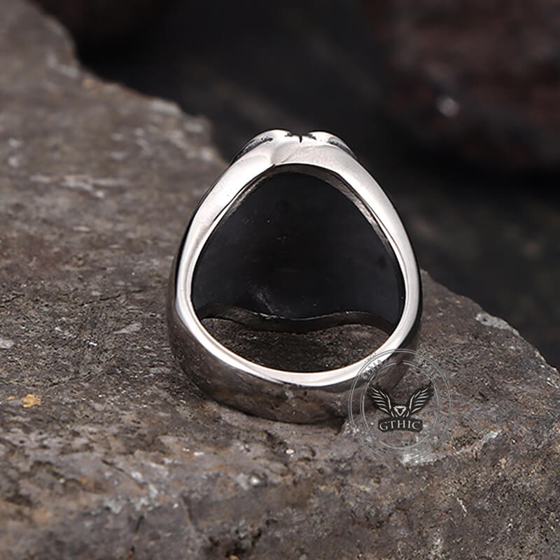 Vintage Cross Pattern Stainless Steel Punk Ring