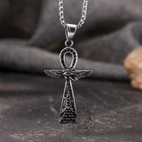 Vintage Cross Pyramid Horus Eye Stainless Steel Pendant | Gthic.com