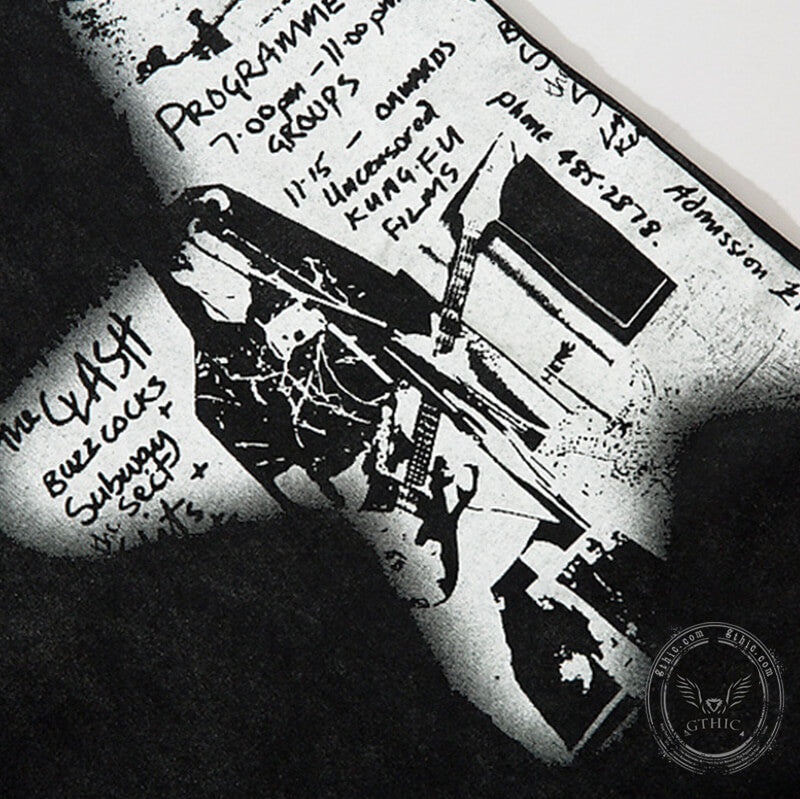 Vintage Cross Rock Star Sleeveless Print Vest | Gthic.com