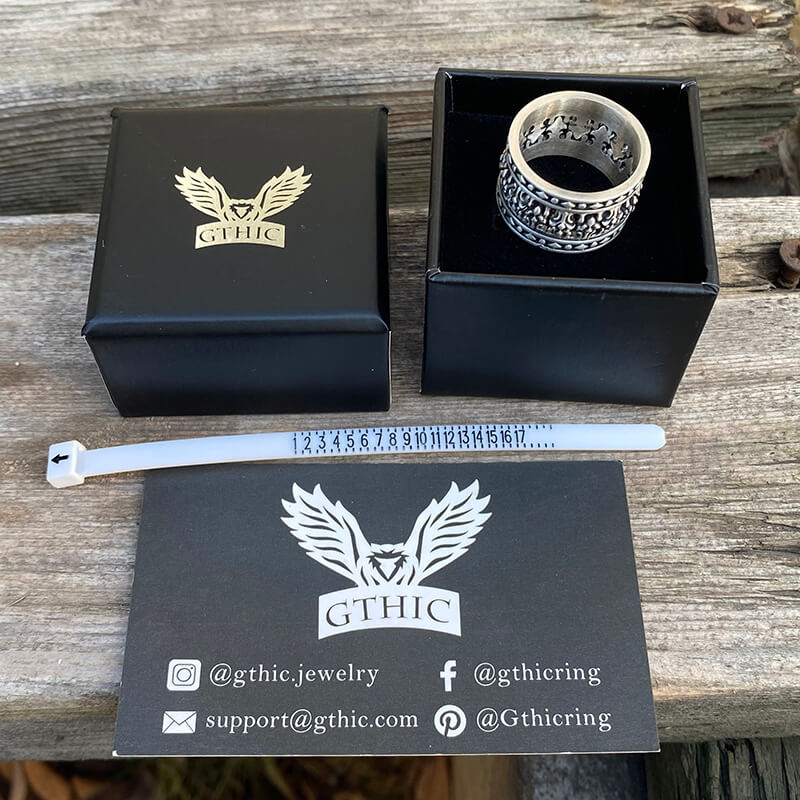 Vintage Crown Design Sterling Silver Ring