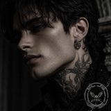 Vintage Curved Sword Cross Stainless Steel Earrings | Gthic.com