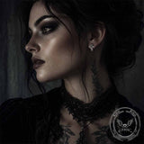 Vintage Curved Sword Cross Stainless Steel Earrings | Gthic.com