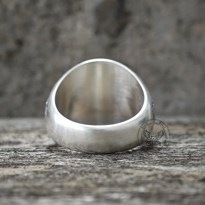 Vintage Demon Skull Silver Ring | Gthic.com