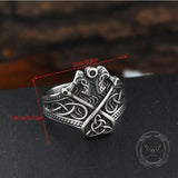 Vintage Double Axe Celtic Knot Stainless Steel Viking Ring