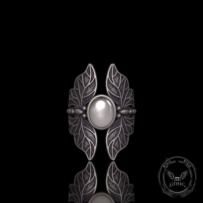 Vintage Double Butterfly Gem Sterling Silver Ring 02 | Gthic.com