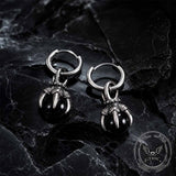 Vintage Dragon Claw Black Agate Stainless Steel Earrings