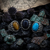Vintage Dragon Claw Stainless Steel Turquoise Ring | Gthic.com