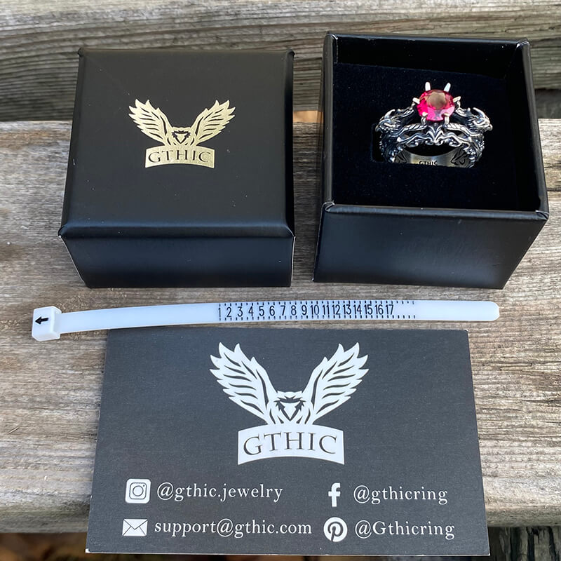 Vintage Dragon Zircon Sterling Silver Ring