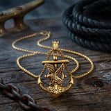 Vintage Eagle Anchor Stainless Steel Pendant | Gthic.com