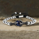 Vintage Eagle Claw Beaded Stainless Steel Bracelet | Gthic.com