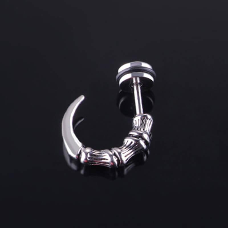 Vintage Eagle Claw Stainless Steel Earrings | Gthic.com