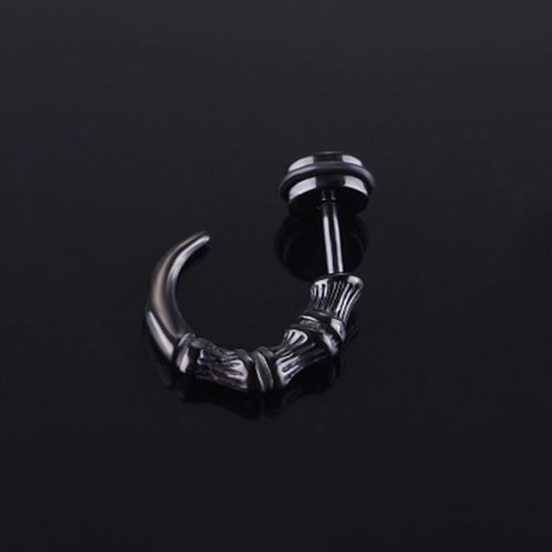 Vintage Eagle Claw Stainless Steel Earrings | Gthic.com
