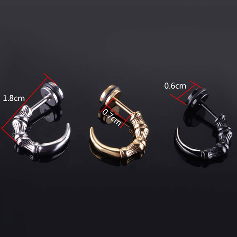 Pendientes vintage de acero inoxidable con garra de águila