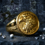 Vintage Eagle Head Stainless Steel Signet Ring