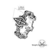 Vintage Engraved Cross Stainless Steel Ring