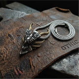 Vintage Evil Dragon Head Stainless Steel Pendant