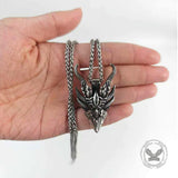 Vintage Evil Dragon Head Stainless Steel Pendant | Gthic.com