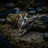 Vintage Evil Dragon Head Stainless Steel Pendant | Gthic.com