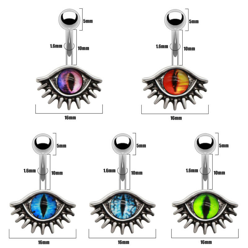 Vintage Evil Eye Design Alloy Belly Ring