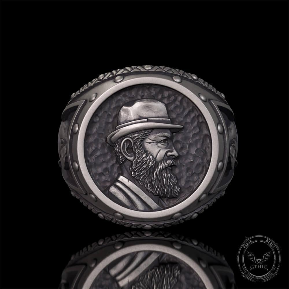Vintage Explorer Elephant Sterling Silver Ring | Gthic.com