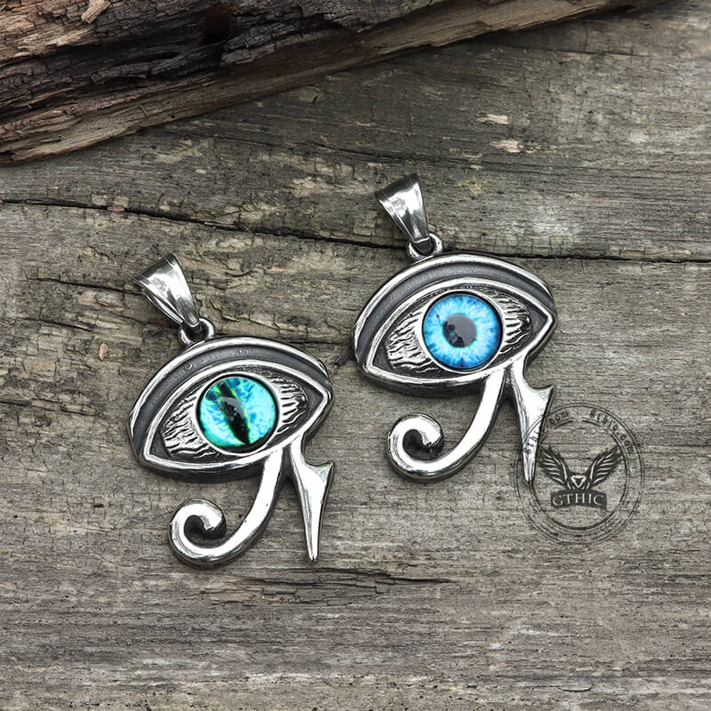Vintage Eye of Ra Stainless Steel Pendant
