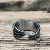 Vintage Feather Eye Stainless Steel Ring