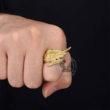 Vintage Feather Guardian Wings Stainless Steel Ring