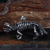 Vintage Ferocious Dinosaur Stainless Steel Pendant | Gthic.com