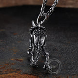 Vintage Ferocious Dinosaur Stainless Steel Pendant