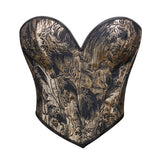 Vintage Floral Print Lace-Up Adjustable Corset | Gthic.com