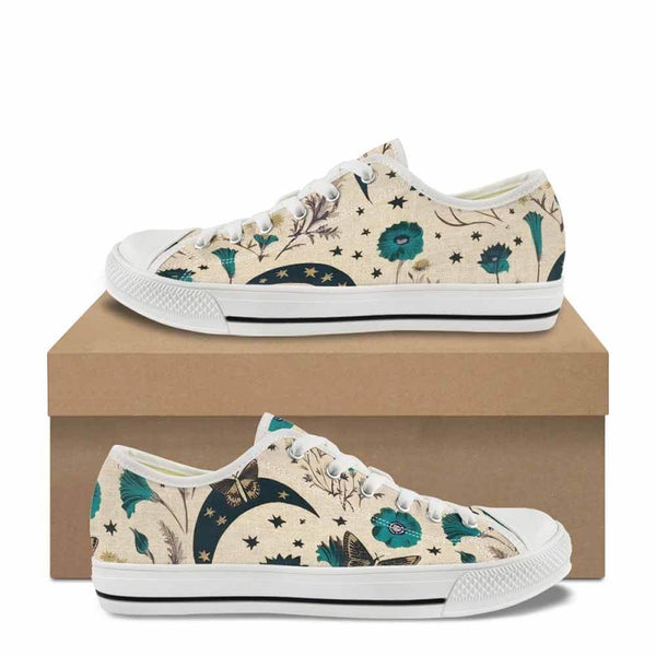 Vintage Flower Butterfly Canvas Shoes