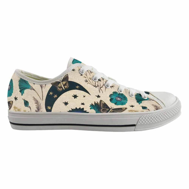 Vintage Flower Butterfly Canvas Shoes