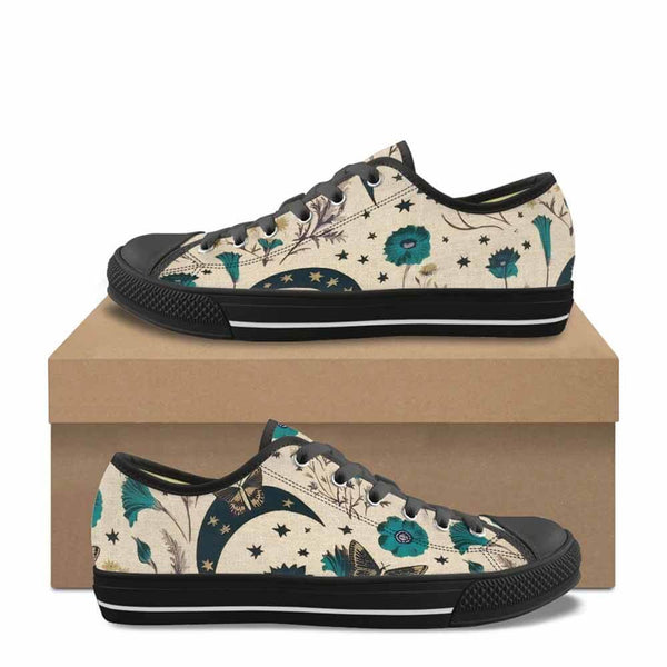 Vintage Flower Butterfly Canvas Shoes