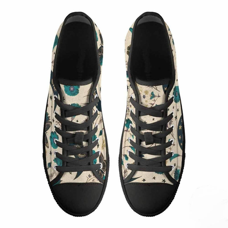 Vintage Flower Butterfly Canvas Shoes