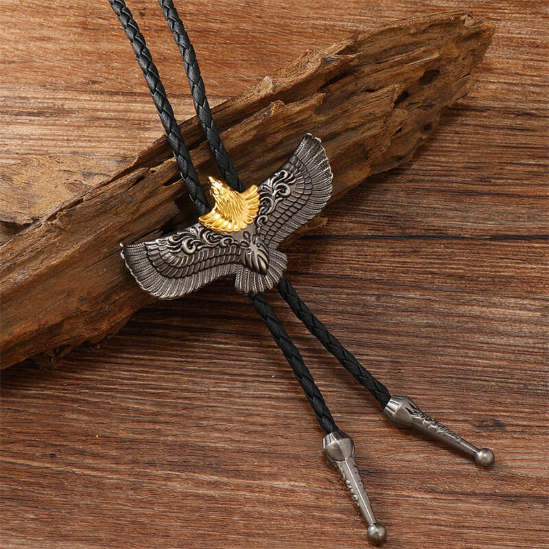 Vintage Flying Eagle Alloy Animal Bolo Tie 02 | Gthic.com