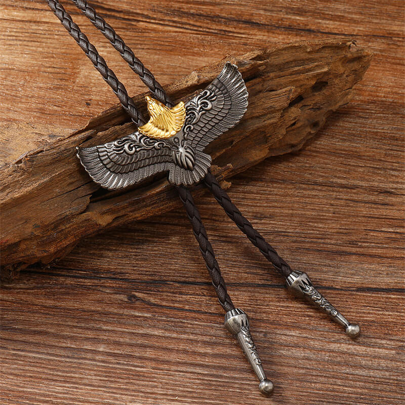 Vintage Flying Eagle Alloy Animal Bolo Tie 03 | Gthic.com
