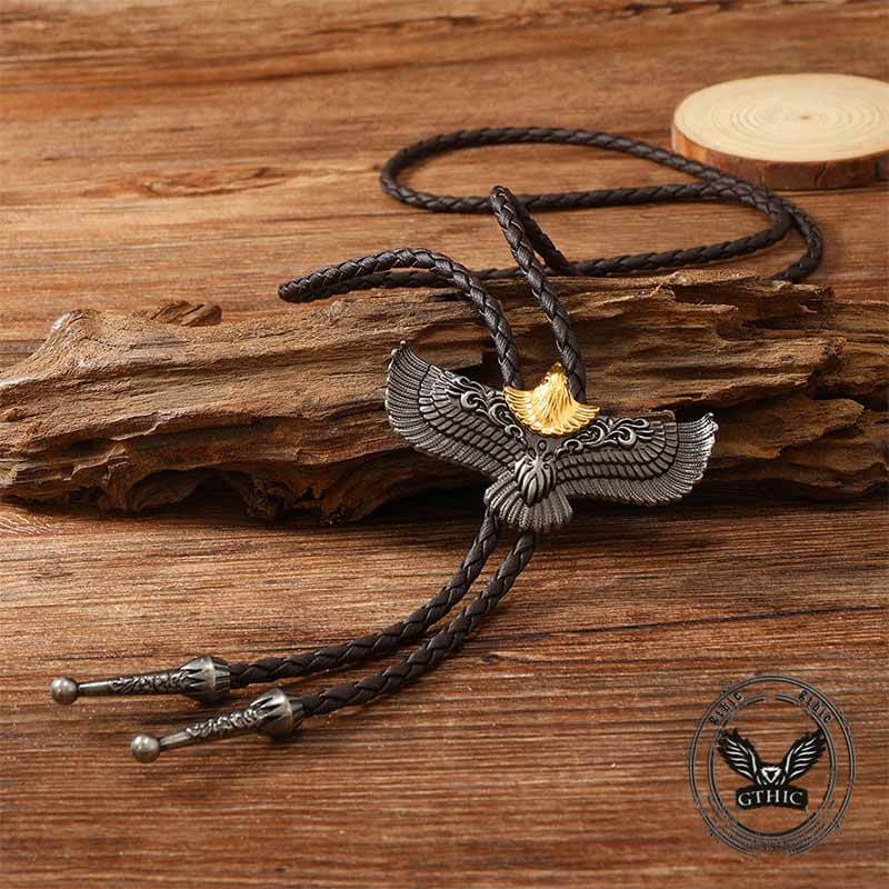 Vintage Flying Eagle Alloy Animal Bolo Tie