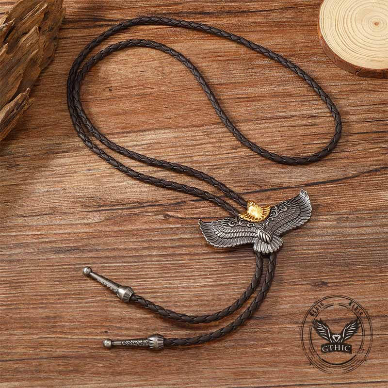 Vintage Flying Eagle Alloy Animal Bolo Tie