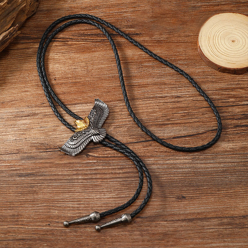 Vintage Flying Eagle Alloy Animal Bolo Tie