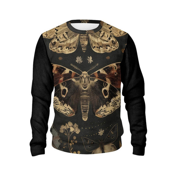 Vintage Flying Moth And Flower Sweater | Gthic.com