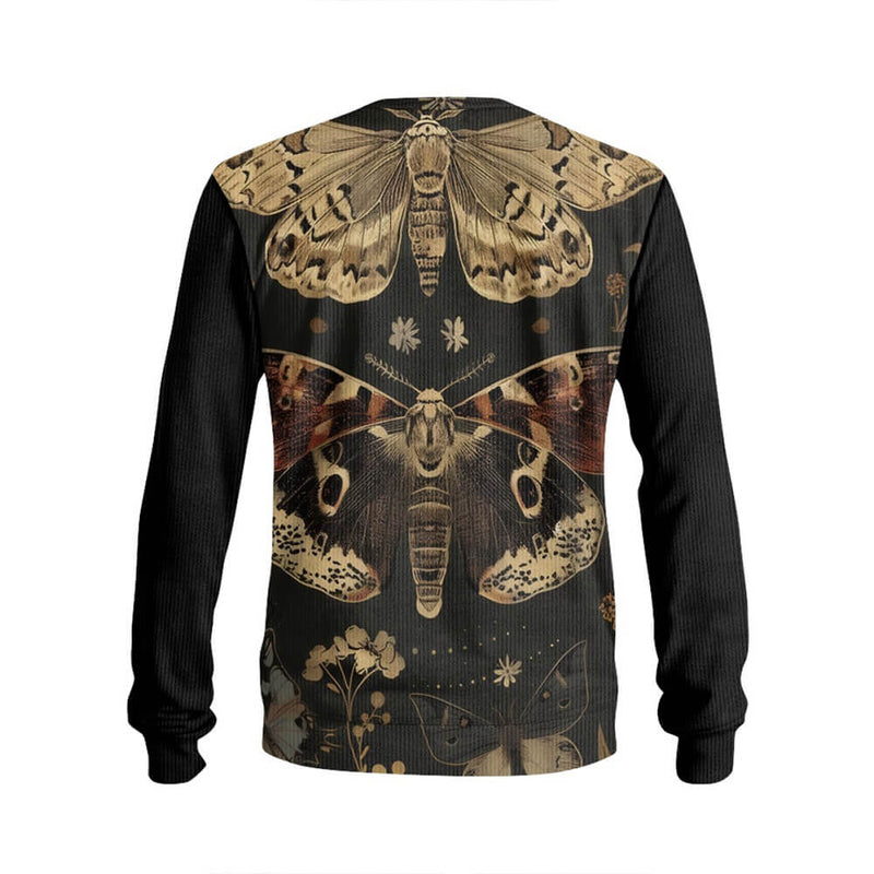 Vintage Flying Moth And Flower Sweater | Gthic.com