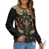 Vintage Flying Moth And Flower Sweater | Gthic.com