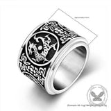 Vintage Four Mythical Beasts Stainless Steel Spinner Ring | Gthic.com