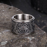 Vintage Four Mythical Beasts Stainless Steel Spinner Ring