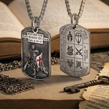 Vintage Full Armor of God Knight Stainless Steel Pendant