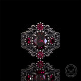 Vintage Gem-Set Hollow Sterling Silver Gothic Ring | Gthic.com